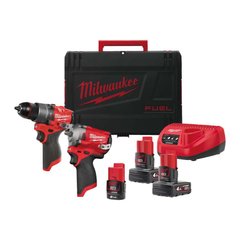 Набор аккумуляторных инструментов Milwaukee M12 FPP2H2-423X, 4933481027