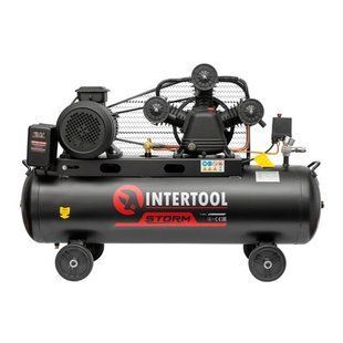 Компресор 100 л,&nbsp;4 кВт, 380 В, 10 aтм, 600 л/хв., 3 циліндри STORM INTERTOOL PT-0036