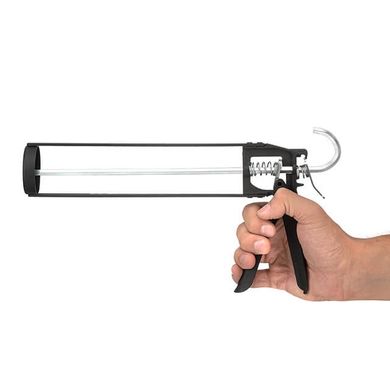 Пистолет для выдавливания герметиков рамообразный усиленный, 225 мм, "скелет" INTERTOOL HT-0030