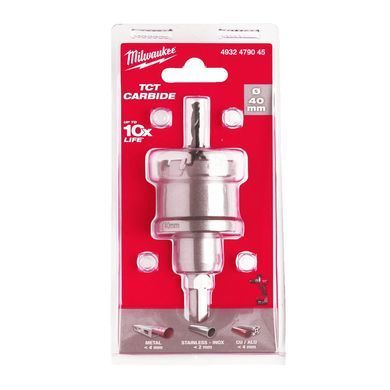 Коронка Holesaw TCT MILWAUKEE, для сталі/нержавіючої сталі, діаметр 40мм
