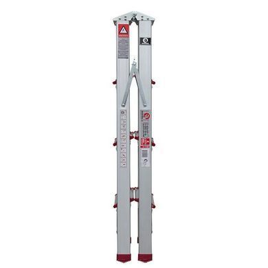 Стрем'янка алюмінієва&nbsp;двостороння&nbsp;4 сходинки, висота 880 мм INTERTOOL LT-1104