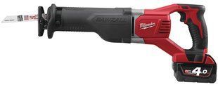Пила шабельна акумуляторна MILWAUKEE, M18 BSX-402C (ЗП+2ак.Х4Аг+кейс)