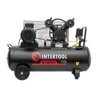Компресор 100 л,&nbsp;3 кВт, 380 В, 10 aтм, 500 л/хв.,&nbsp;2 циліндри INTERTOOL PT-0013