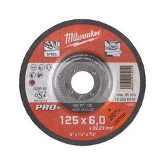Диск зачисний по металу MILWAUKEE, SG 27/125х6 PRO+, 125 мм